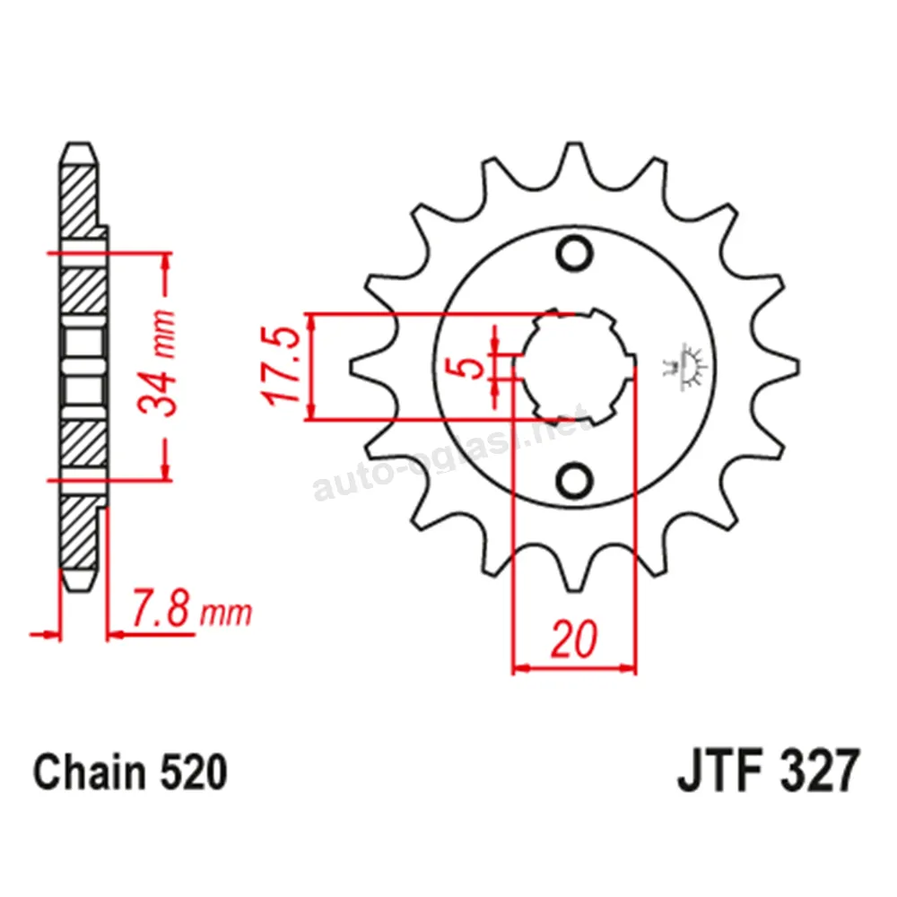 Lančanik prednji JT JTF327-14-50-32042 (520) 14 zuba