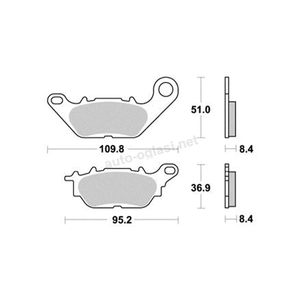 Disk pločice PERFTEC R90 S1284R ( SEMI SINTER )