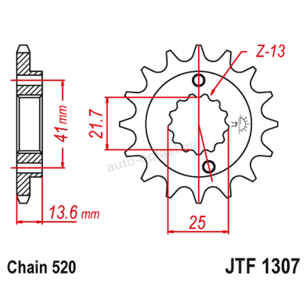 Lančanik prednji JT  JTF1307-15-50-32050 (520)15 zuba