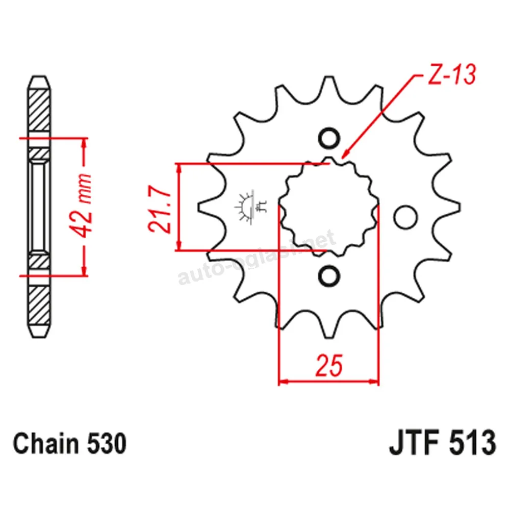 Lančanik prednji JT  JTF513-14-50-35021 (530)14 zuba