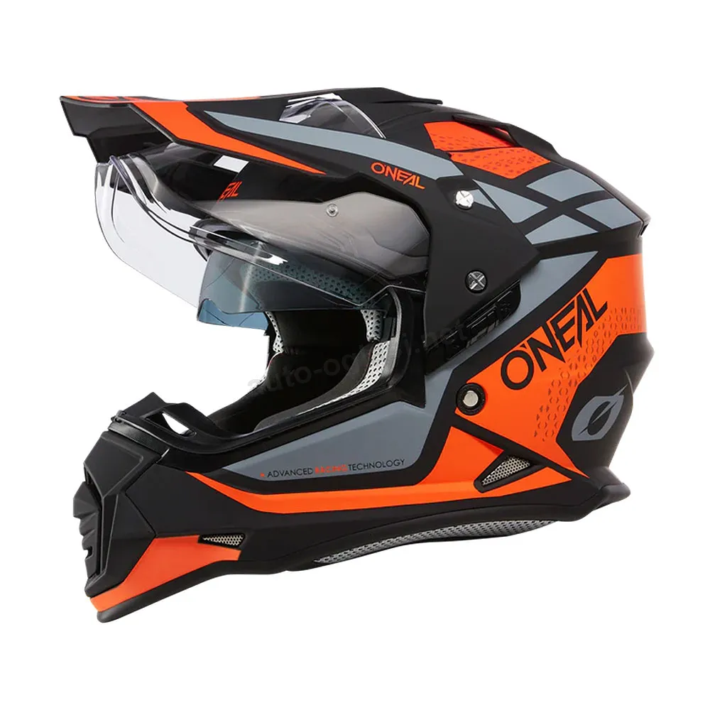 Kaciga ONEAL Enduro SIERRA narandžasto crno siva L