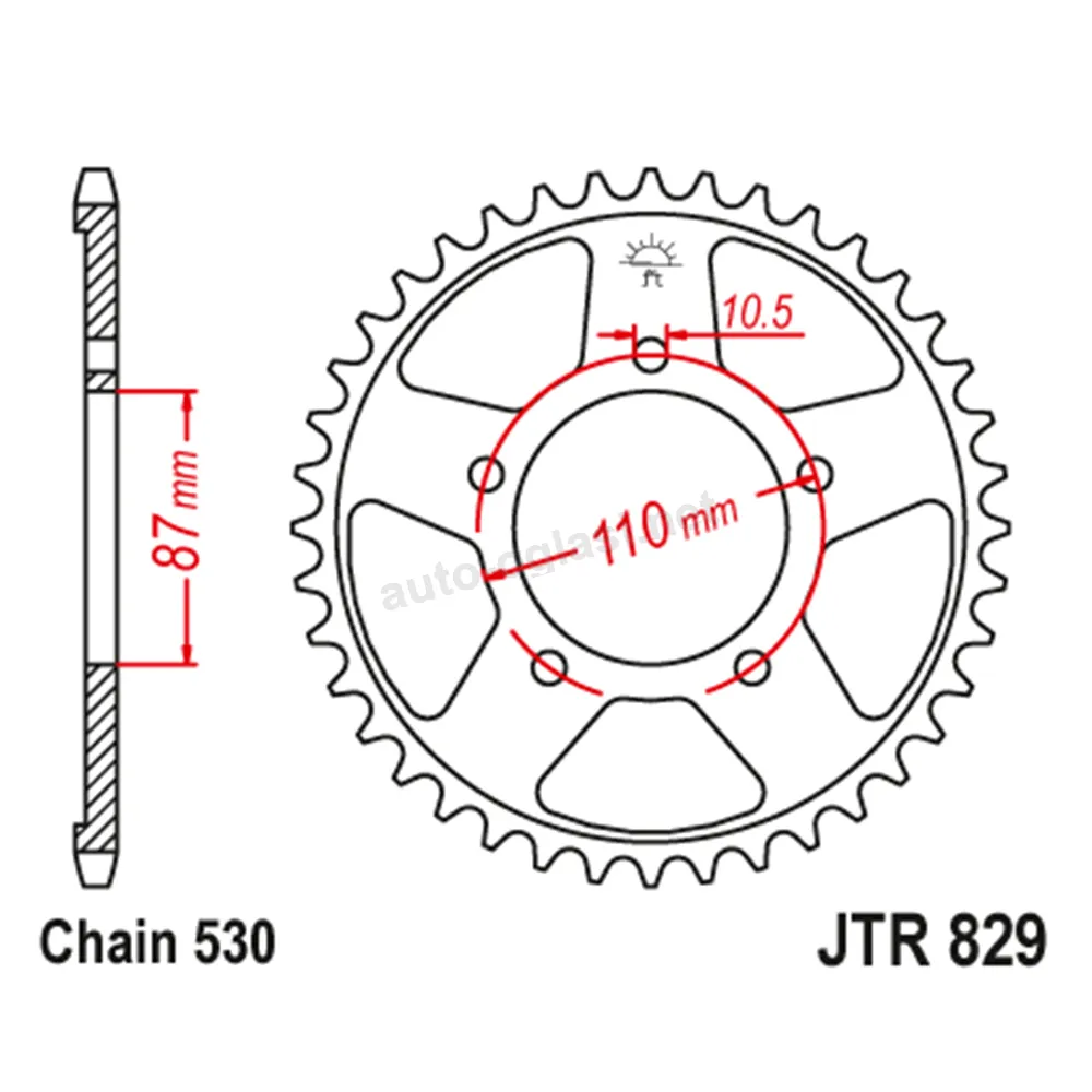 Lančanik zadnji JT JTR829-47-50-35031 (50) 47 zuba
