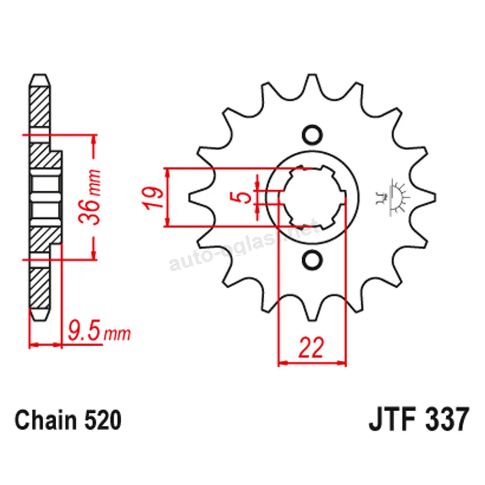 Lančanik prednji JT JTF337-15-50-32043 (520) 16 zuba