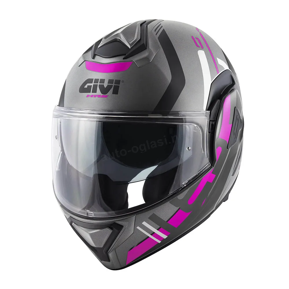 Kaciga GIVI Flip Up X30 PULSAR titanium crno ljubičasta M
