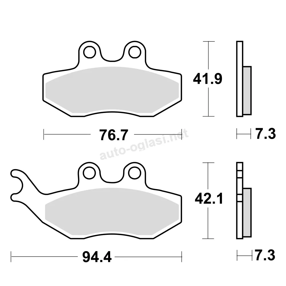 Disk pločice TRW MCB734 ( ORGANIC )