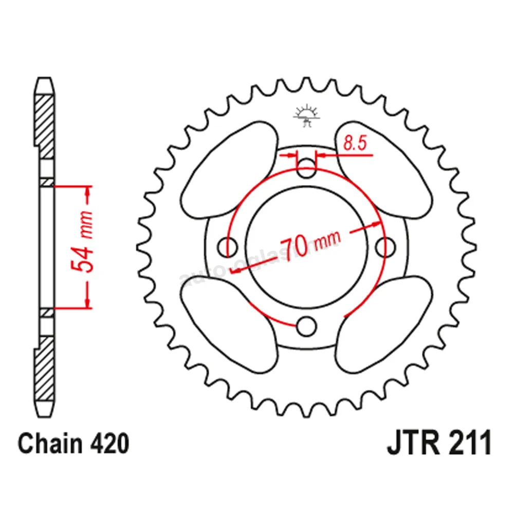 Lančanik zadnji JT  JTR211-39 (420)39 zuba