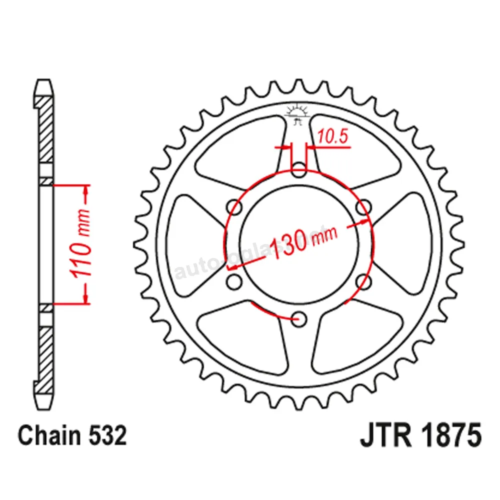 Lančanik zadnji JT JTR1875-48-50-27007 (532) 48 zuba