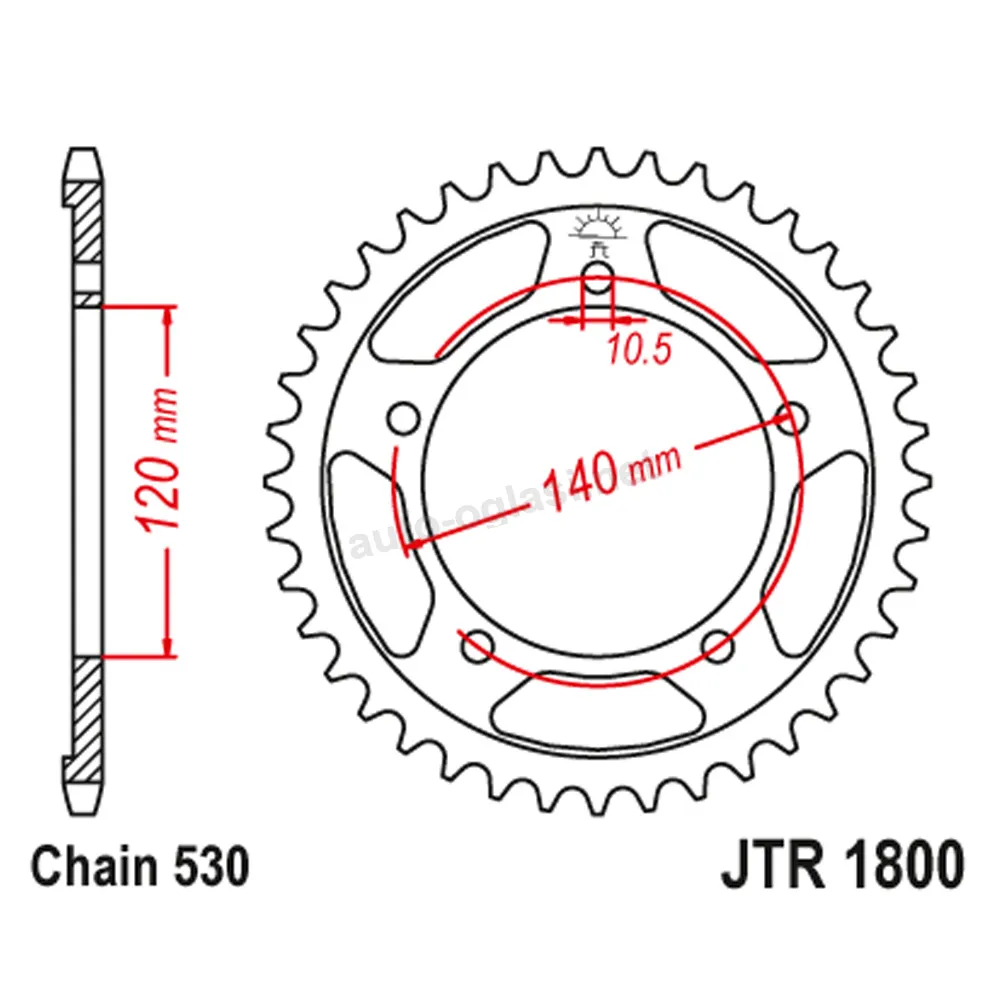 Lančanik zadnji JT  JTR1800-40-50-35052 (50)40 zuba