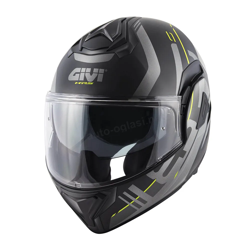 Kaciga GIVI Flip Up X30 PULSAR titanium žuta XL