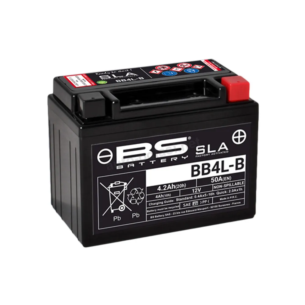 Akumulator BS 12V 4Ah SLA BB4L-B desni plus (120x70x92) 50A