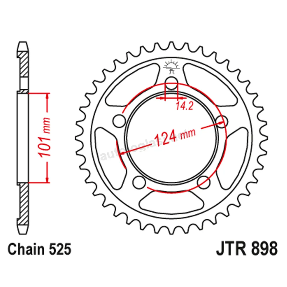 Lančanik zadnji JT JTR898-41 (525) 41 zub