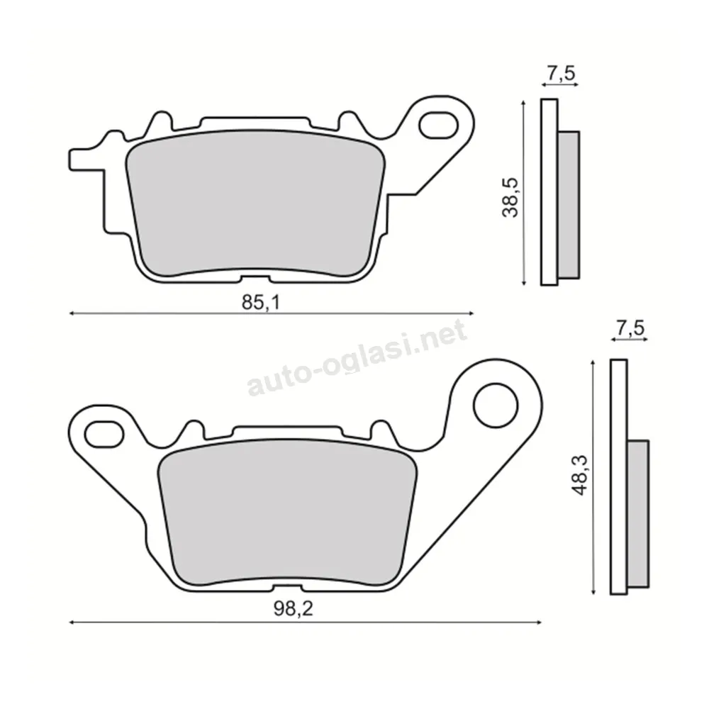 Disk pločice Yamaha N-Max 125-150cc RMS ( MCB892 )