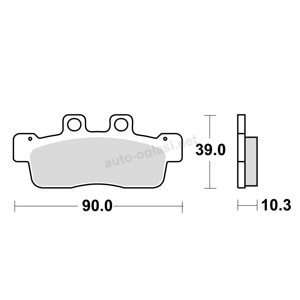 Disk pločice TRW MCB839 ( ORGANIC )