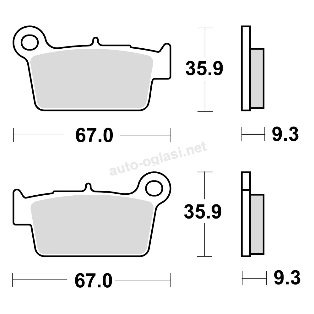 Disk pločice TRW MCB739SI ( SINTER )