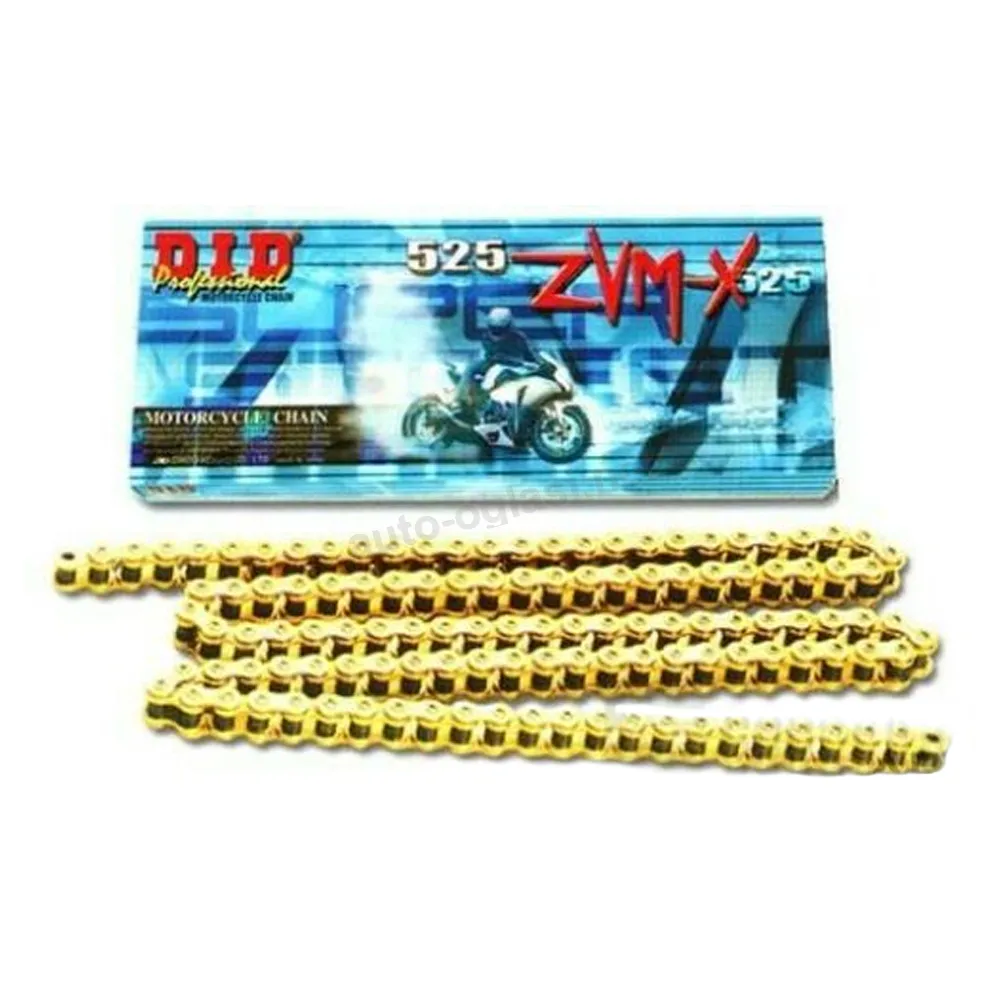 Lanac DID 525ZVMX-GG 114 linkova zlatni Super-street X-Ring