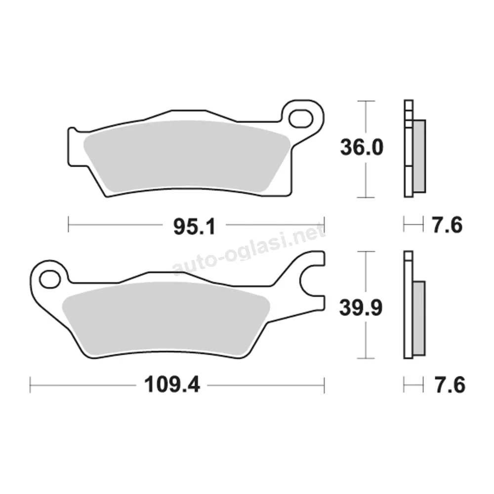 Disk pločice PERFTEC R90 S2020R ( SEMI-SINTER )