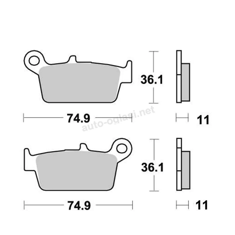 Disk pločice PERFTEC R90 S2002R ( SEMI SINTER )