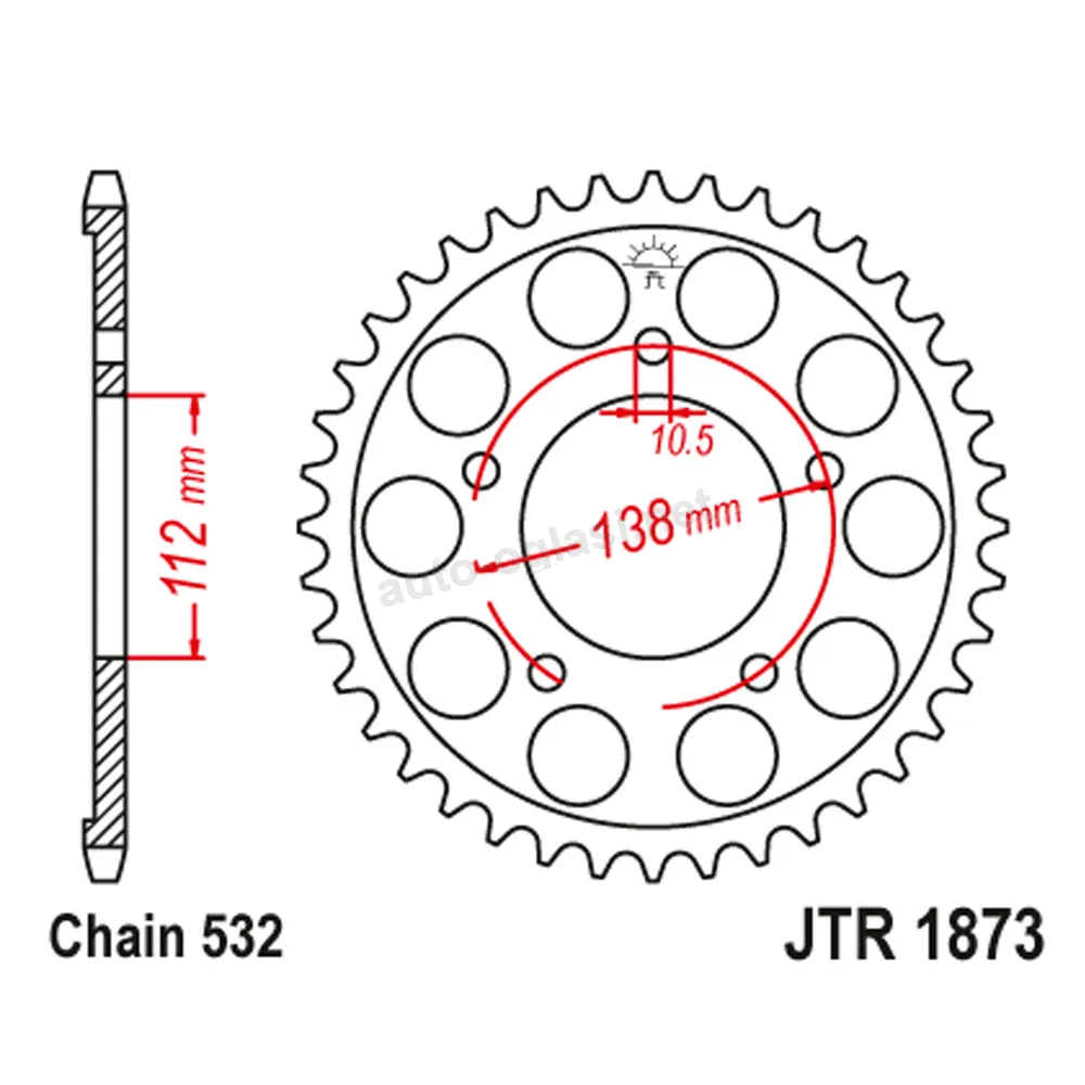 Lančanik zadnji JT JTR1873-48-50-27006 (532) 48 zuba
