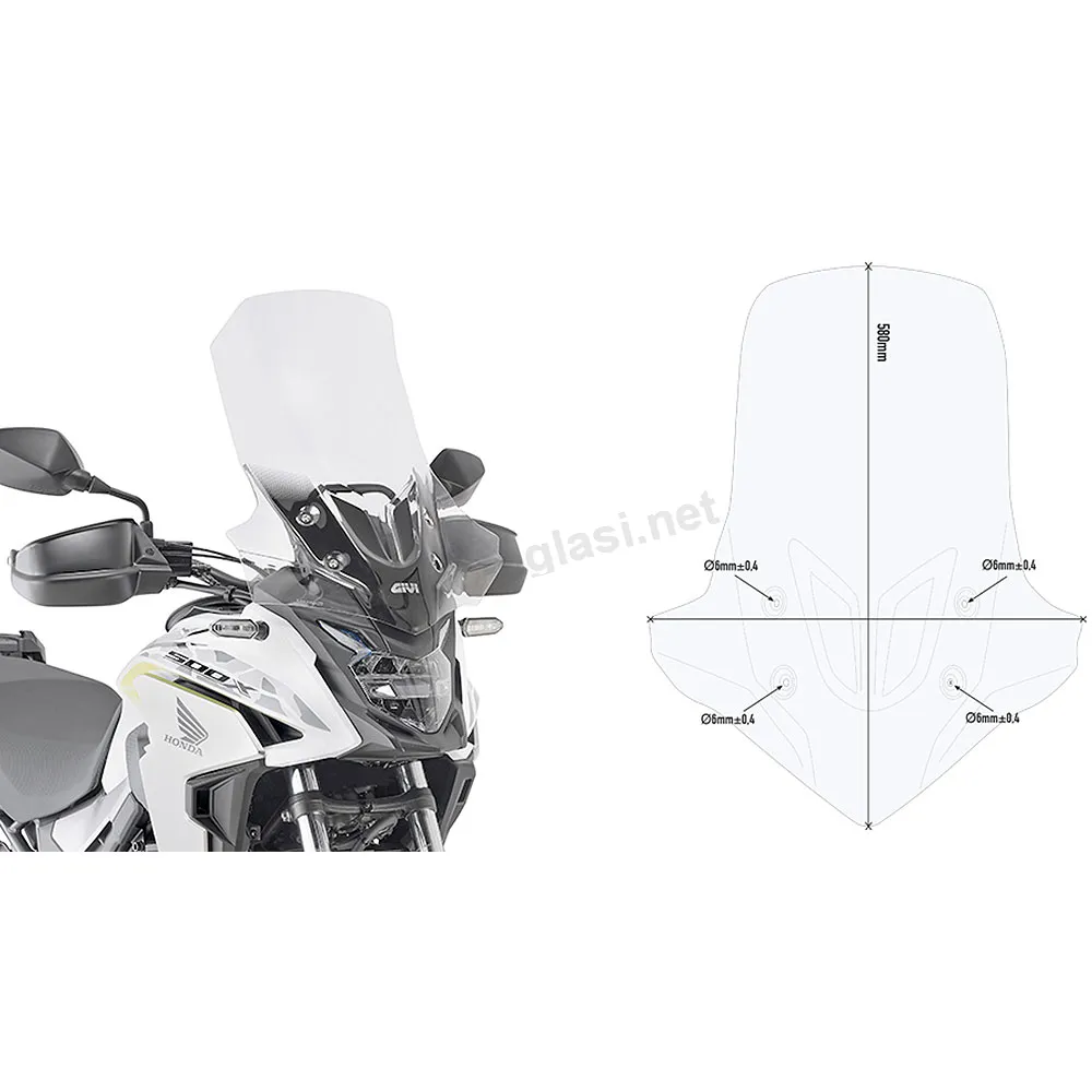 Vizir providni GIVI Honda CB 500 X (19-23) D1171ST