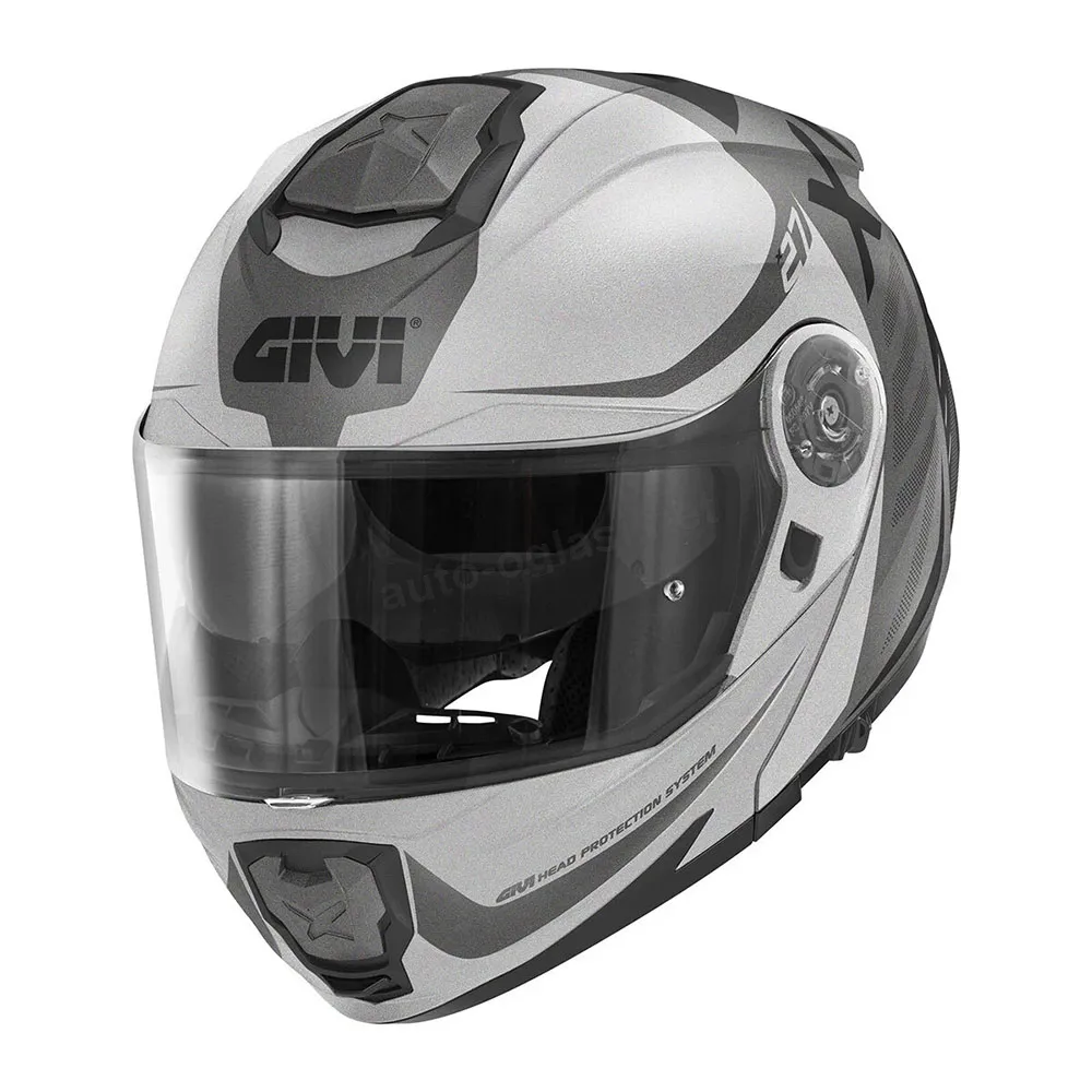 Kaciga GIVI Flip Up X27 DIMENSION crno titanium srebrna XXL