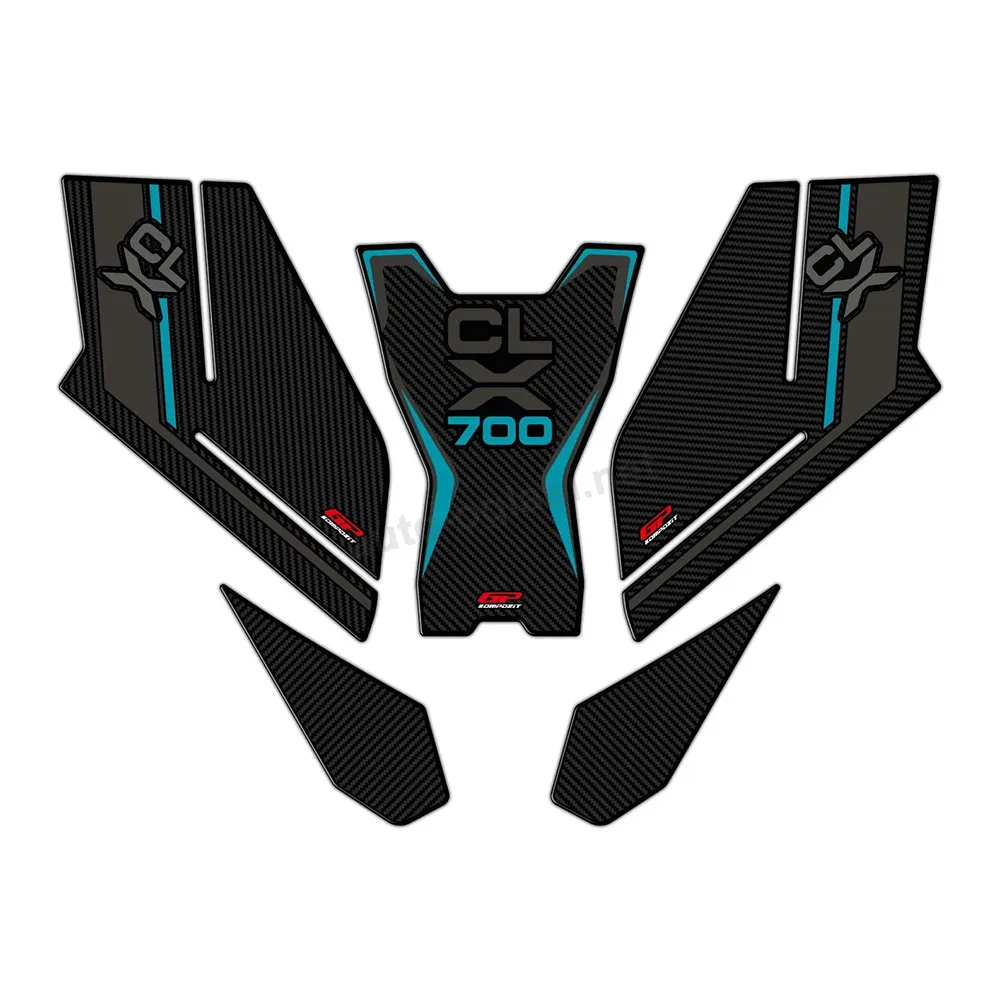 Nalepnice rezervoara TANK PAD CF MOTO 700 CL-X (22-23) tirkizne GP KOMPOZIT