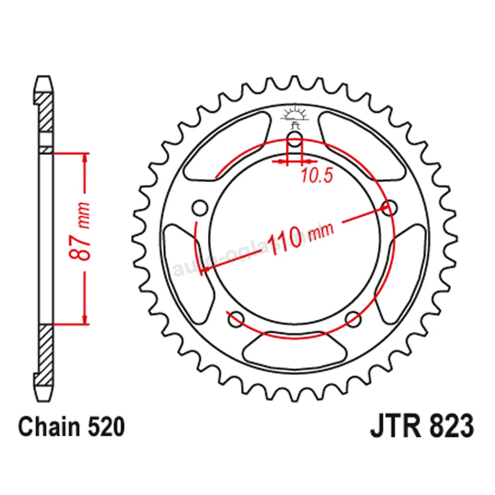 Lančanik zadnji JT  JTR823-39-50-32038 (520)39 zuba